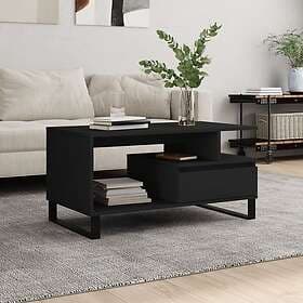 vidaXL Soffbord svart 90x49x45 cm konstruerat trä 831029