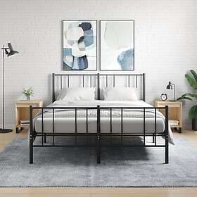 vidaXL Sängbord 2 st sonoma-ek 40x35x50 cm konstruerat trä 830739