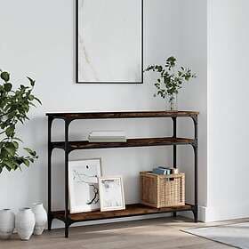 vidaXL Avlastningsbord rökfärgad ek 100x29x75 cm konstruerat trä 834037