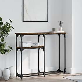 vidaXL Avlastningsbord rökfärgad ek 90x22.5x75 cm konstruerat trä 834092