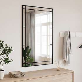vidaXL Wall Mirror Black 60x100cm Iron