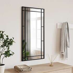 vidaXL Mirror black 40x80cm iron