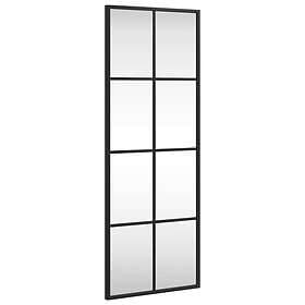 vidaXL Väggspegel svart 30x80 cm rektangulär järn 358642
