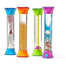 Learning Resources hand2mind Sensory Fidget Tubes 4-Piece Set, Multicolor