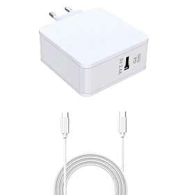 CoreParts USB-C Power Adapter 90W 20V4.5A (USB-C) 5V 2.4A (USB)