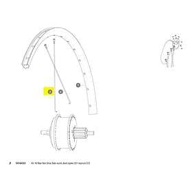 Mavic Kit 16 Rear Ksyrium S Disc Ebm Spokes Silver 249 mm