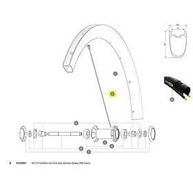 Mavic Kit 10 Front/rear Cosmic Pro Carbon Ust Spokes Durchsichtig 268 mm