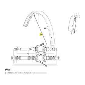 Mavic Kit 14 Front Edeemax 29´´ Spokes Silver 303 mm