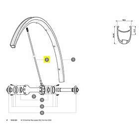 Mavic Kit 10 Front/rear Rsys 2020 Spokes Silver 282.7 mm