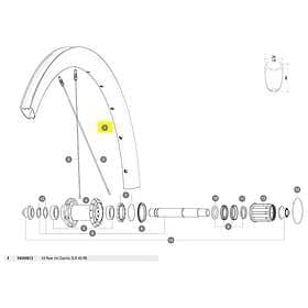 Mavic Rear Cosmic Slr 40 Rb Road Rim Silver 700 28´´