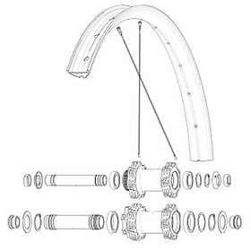 Mavic Kit 14 Front Edeemax 27.5´´ Spokes Silver 284 mm