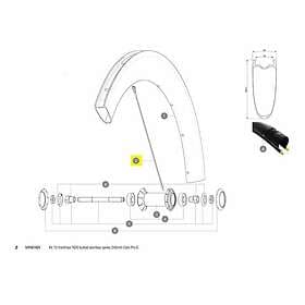 Mavic Kit 12 Front/rear Nds Com Pro Carbon Ust Spokes Durchsichtig 245 mm