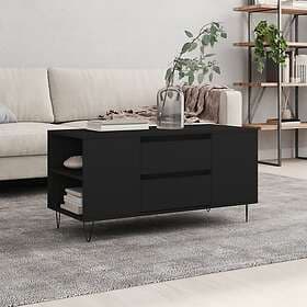 vidaXL Soffbord svart 102x44.5x50 cm konstruerat trä 830997