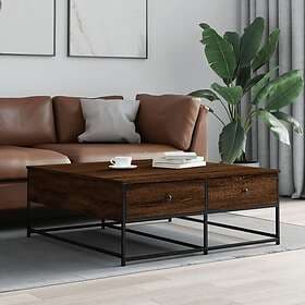 vidaXL Soffbord brun ek 100x99x40 cm konstruerat trä 835298