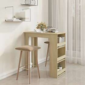 vidaXL Barbord med förvaringshyllor sonoma-ek 102x50x103.5cm spånskiva 809470