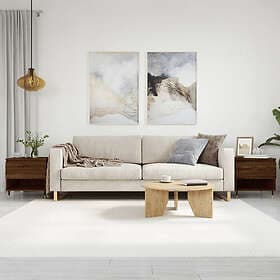 vidaXL Sidobord 2 st brun ek 50x46x50 cm konstruerat trä 830907