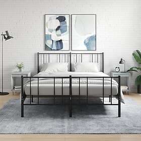 vidaXL Sängbord 2 st betonggrå 40x35x50 cm konstruerat trä 830725