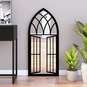 vidaXL Mirror svart 100x45 cm järn för inomhusbruk 3093532