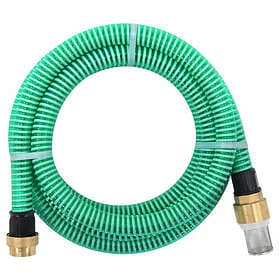 vidaXL Garden Hose with Fittings Brass Green 1.1" 20 m PVC