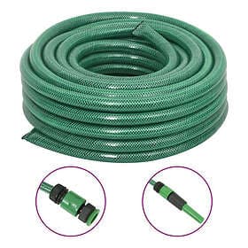 vidaXL Trädgårdsslang med kopplingar grön 20 0.9" m PVC 154380