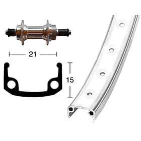 Winora Aluminium Wheel 6-7s 26´´ Rear Wheel Silver 10 x 135 mm