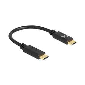 DeLock USB Type-C-kabel 24-stifts USB-C till 24-stifts USB-C 15 cm