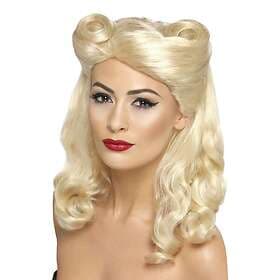 Smiffys 40-tals Pin-Up Blond Peruk One size