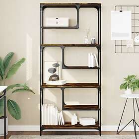 vidaXL Bokhylla rökfärgad ek 81x36x176 cm konstruerat trä 836225
