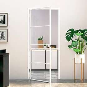 vidaXL Internal Door 83x201.5 cm härdat glass och aluminium slim 153667
