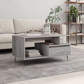 vidaXL Soffbord grå sonoma 90x49x45 cm konstruerat trä 831026