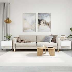 vidaXL Soffbord 2 st vit högglans 50x46x50 cm konstruerat trä 830897