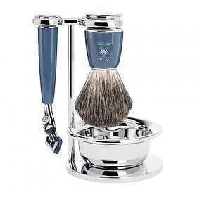 Mühle RYTMO Fusion Shaving Set Pure Badger Resin Petrol Blue