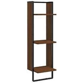 vidaXL Vägghylla 3 hyllor brun ek 30x25x100 cm konstruerat trä 836307