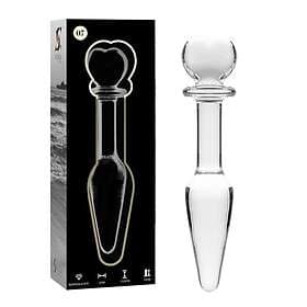 CLEAR NEBULA SERIES BY IBIZA MODEL 7 ANAL PLUG BOROSILICATE GLASS 13.5 X 3 CM S