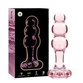 CLEAR NEBULA SERIES BY IBIZA MODEL 1 ANAL PLUG BOROSILICATE GLASS 10.7 X 3 CM S