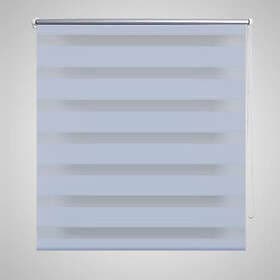 vidaXL Rullgardin randig vit 120 x 230 cm transparent 240218