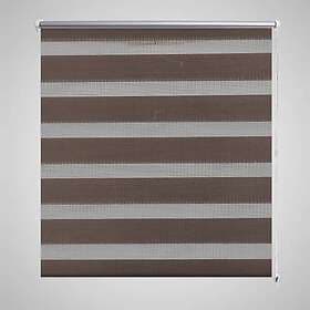 vidaXL Rullgardin randig brun 90 x 150 cm transparent 240209