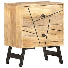 vidaXL Sängbord 40x30x50 cm massivt mangoträ 285875