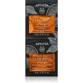 Apivita Express Beauty Orange Lystergivande mask för ansikte 2x8ml