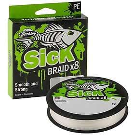 Berkley Sick Braid 300m White 0.10mm Høyytelses supermykt multifilament snøre