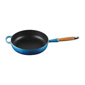 Le Creuset Signature Sauté Pan Wooden Handle 28 cm Azure blue