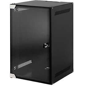 Toten 4u 280x310 Wall Cabinet Glass Door Black