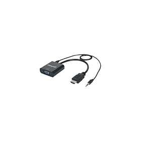 Manhattan 151450 videokabel adapter 0.3 m HDMI 3.5mm VGA (D-Sub) Sort