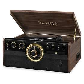 Victrola VTA 270B Empire 6-in-1 Wood Vintage Bluetooth Record Player with 3-Spee