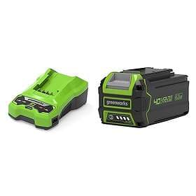 Greenworks Batteri GSK40B2; 40 V; 4.0 Ah; Li-ion laddare