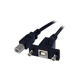 StarTech 3 ft Panel Mount USB Cable B to B F/M Panel Mount USB Extension USB-B F