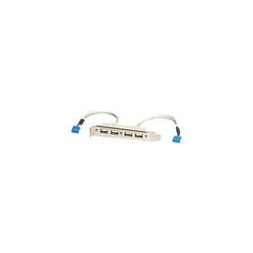 StarTech 4 Port USB A Female Slot Plate Adapter USB panel 4 pin USB Type A (F) (