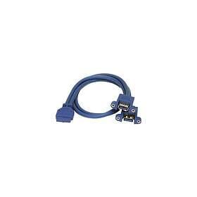 StarTech 2 Port Panel Mount USB 3.0 Cable USB A to Motherboard Header Cable F/F