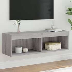 vidaXL TV Stand med LED-belysning grå sonama 100x30x30 cm 837165