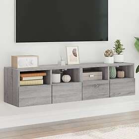 vidaXL Väggmonterad TV Stand 2 st grå sonoma 60x30x30cm konstruerat trä 836865